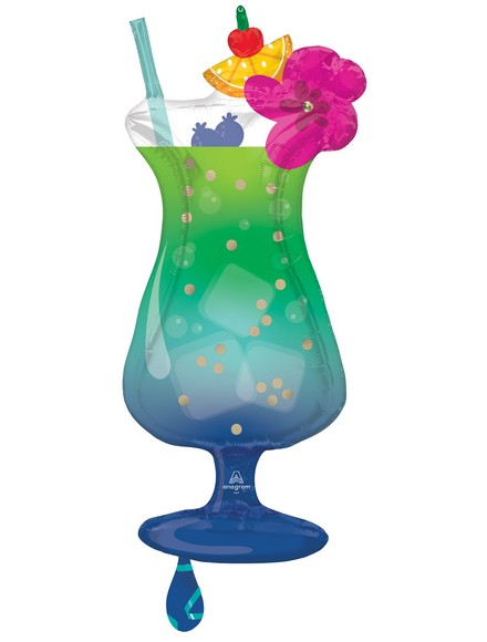 Folienballon Supershape Tropical Drink 40 x 93 cm