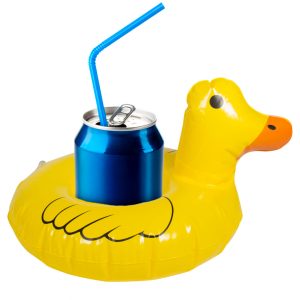 Getränkehalter schwimmende gelbe Ente zum Aufblasen