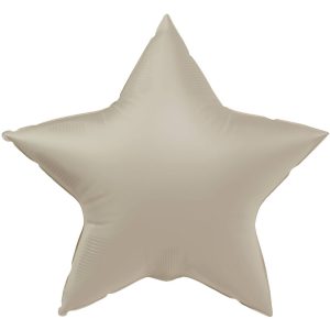 Folienballon Form Stern - Creamy Latte - Ultra Matt - 45 cm
