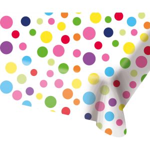 Geburtstag Tischdecke mit Punkten - 130x180 cm