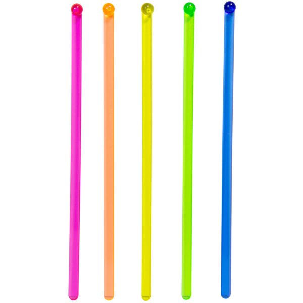 Mehrfarbige Cocktail-Rührer 15cm - 8 Stück