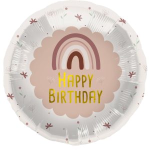 Folienballon Geburtstag Rainbow Pink - 45 cm