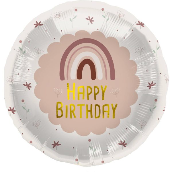 Folienballon Geburtstag Rainbow Pink - 45 cm