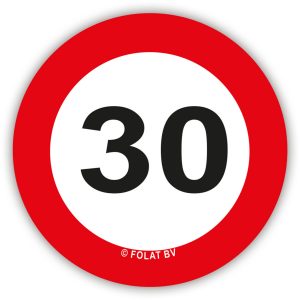 Konfetti XL Verkehrsschild 30