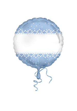 Folienballon Blau mit Sternen