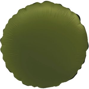 Folienballon Form Rund - Olive Green - Ultra Matt - 45 cm