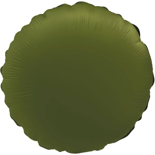 Folienballon Form Rund - Olive Green - Ultra Matt - 45 cm