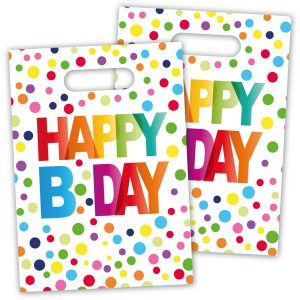 8 Geburtstag kleine Tüten mit Punkten