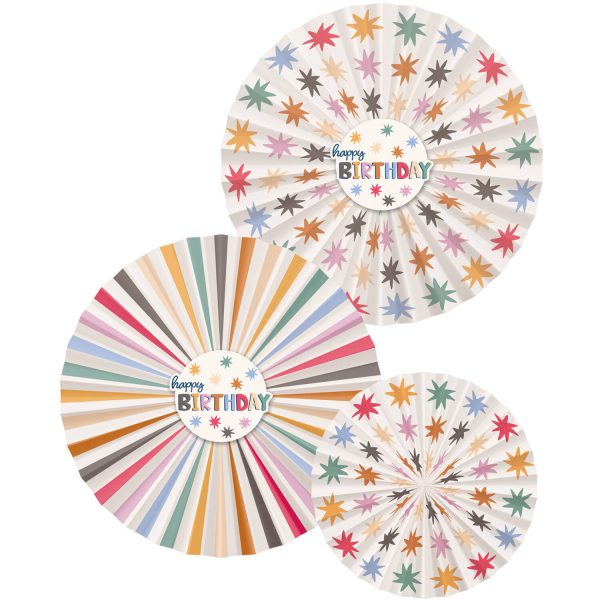 Deko-Fan-Set - Starburst - 3 pieces