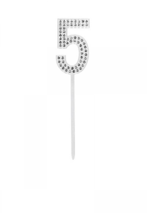 Tortentopper Cake Topper "5" Diamond 10,5 cm