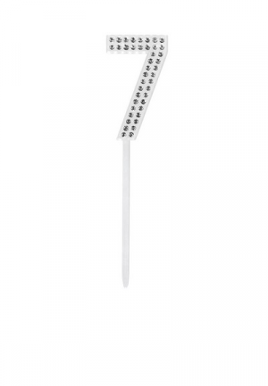 Tortentopper Cake Topper "7" Diamond 10,5 cm