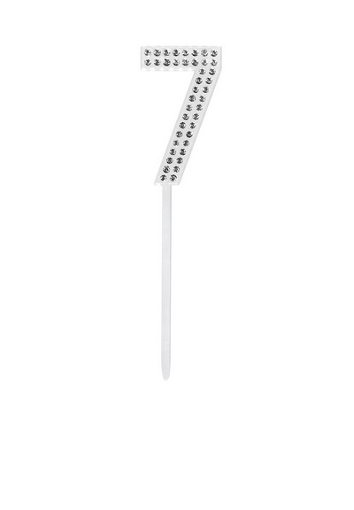 Tortentopper Cake Topper "7" Diamond 10,5 cm