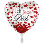 Folienballon Herz "Ich liebe Dich" 43cm