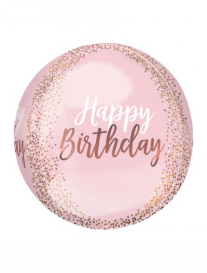 Orbz Blush Birthday Rose Gold 38cm