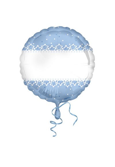 Folienballon Blau mit Sternen