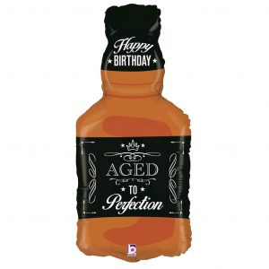 Folienballon Whiskey Flasche"Aged to Perfection" 86cm