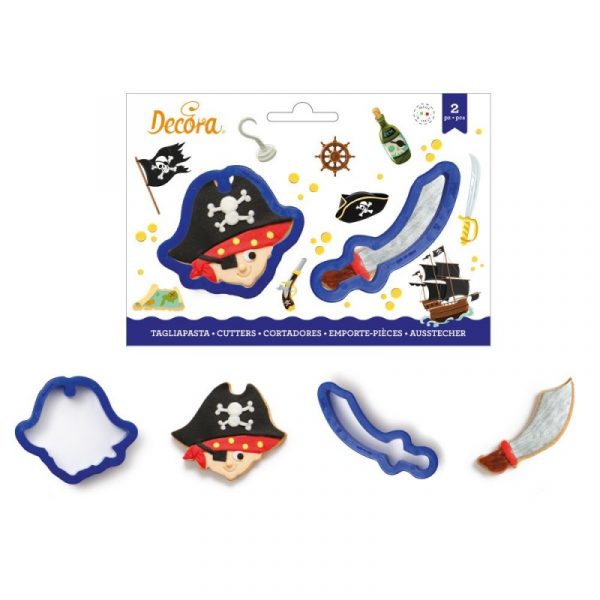 Decora Piraten Ausstecher Set/2 Stk. Pirat & Säbel