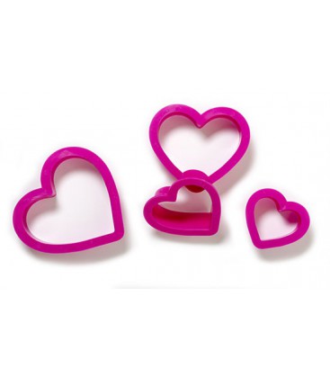 Ausstecher - SET 4 Herzen