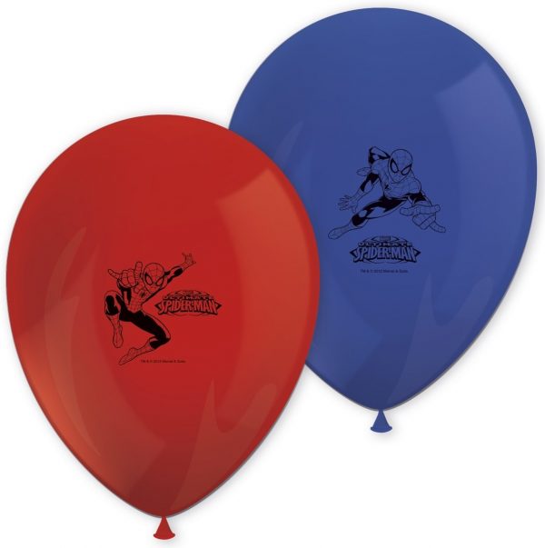 8 Latexballons Spiderman