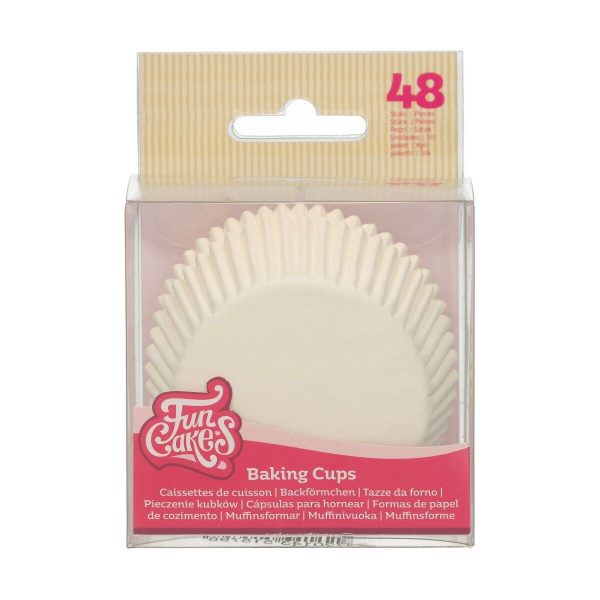 FunCakes Backförmchen weiß 48Stück