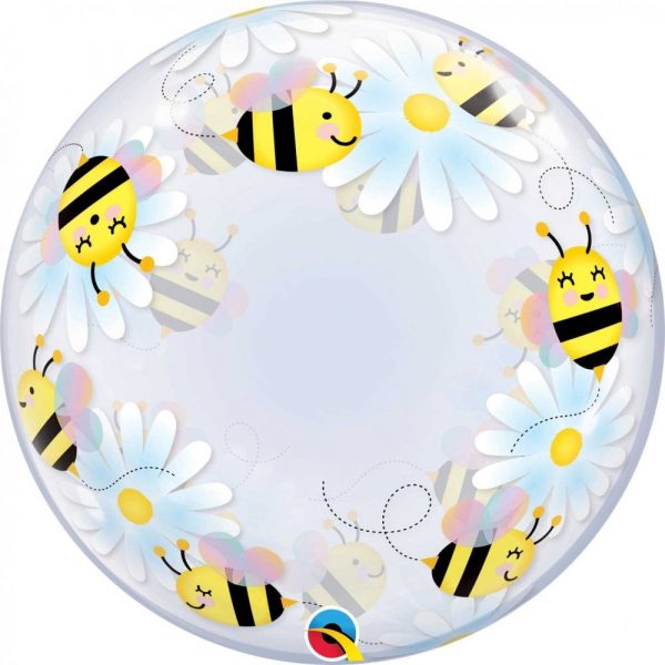 Bubbles Ballon " Bees & Daisies" 61cm