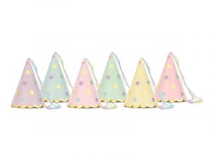 Partyhüte Sterne, gemischt, 14,5 cm