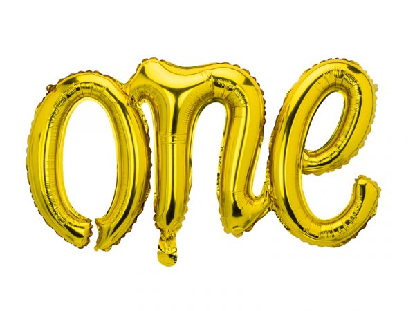 Folienballon One, 66x37cm, gold