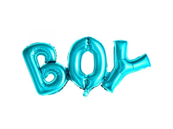 Folienballon Air-Filled "Boy" hellblau 67cm x 29cm