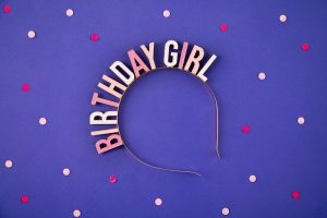 Haarreifen "Birthday Girl" gold