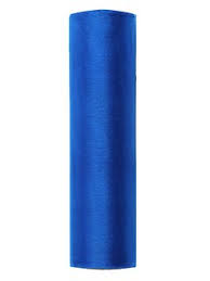 Tüll Tischläufer blau 16cm x 9m
