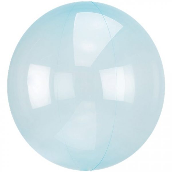 Crystal Clearz durchsichtiger blau Ballon 46cm