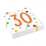 Servietten Confetti Birthday 30 Bunt