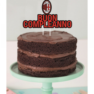 Torten Topper "Buon Compleanno" AC Milan