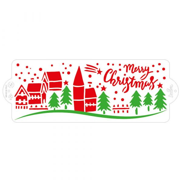 Stencil - Merry Christmas 10x28cm