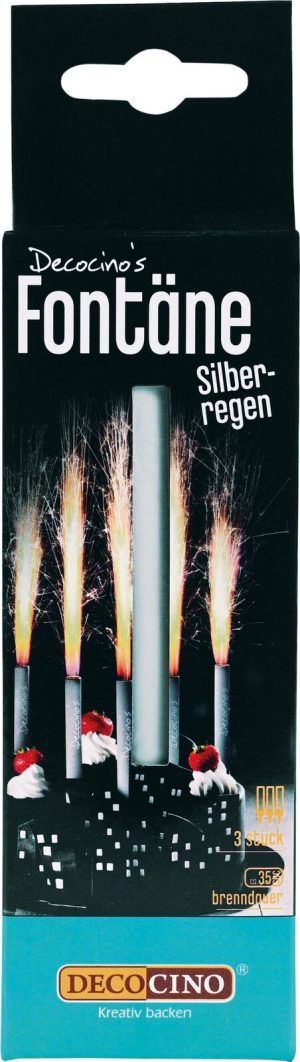 Kerze - Silberregen Fontäne 3 Stück