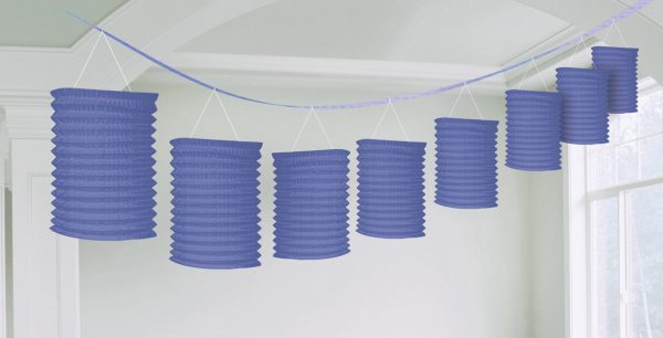 Lampiongirlande lila Papier 365cm