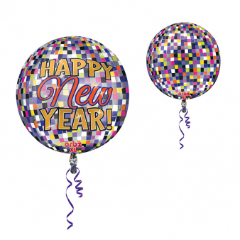 Folienballon - Orbz Happy New Year XL