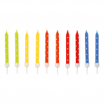 24 Kerzen bunt mit Dots Geburtstagsparty - 6,3 cm