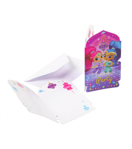 8 Einladungskarten & Umschläge Shimmer & Shine 8 x 14,1 cm
