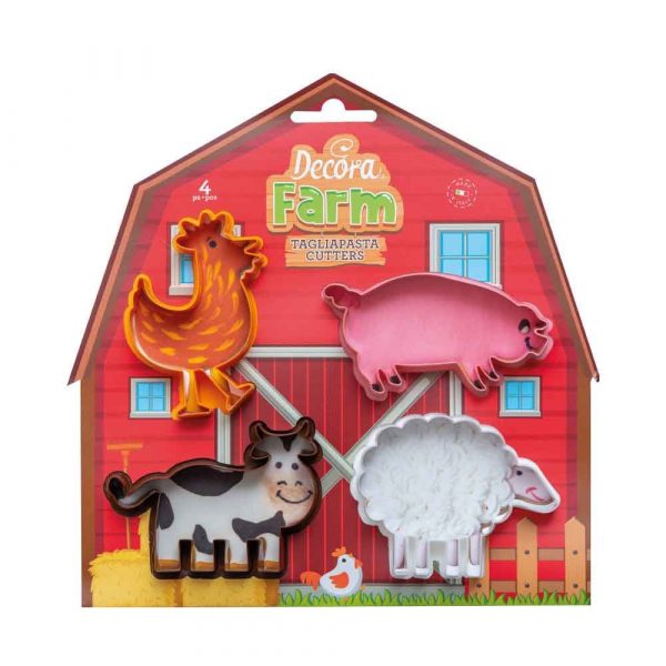 Ausstecher "Bauernhof Tiere" aus Kunststoff