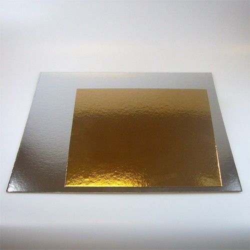 FunCakes Cake Boards Silver/Gold Rechteckig 3Stück 20cm