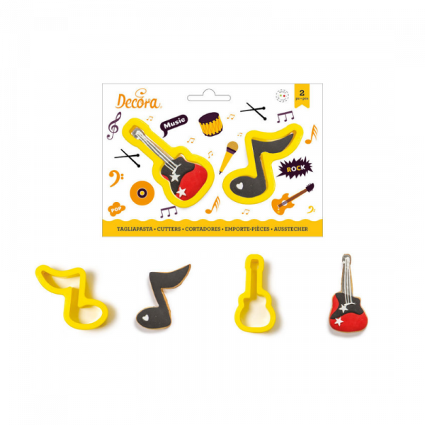 DECORA Ausstecher Gitarre & Noten Ausstecher Set/2 Stk.