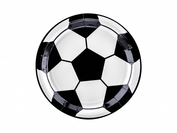 6 Pappteller Fußball 18cm
