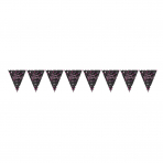 Wimpelkette Sparkling Celebrations pink Happy Birthday Folie 396,2 x 21,5 cm