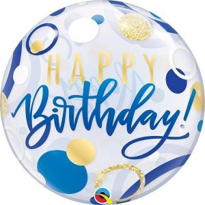 Bubbles "Happy Birthday Ballon" blau