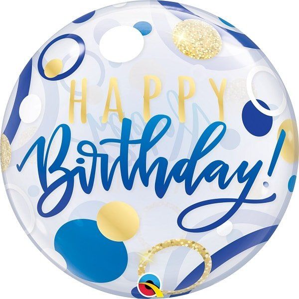 Bubbles "Happy Birthday Ballon" blau