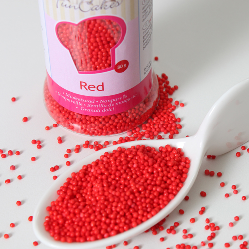 FunCakes Nonpareils / Liebesperlen -Rot- 80g