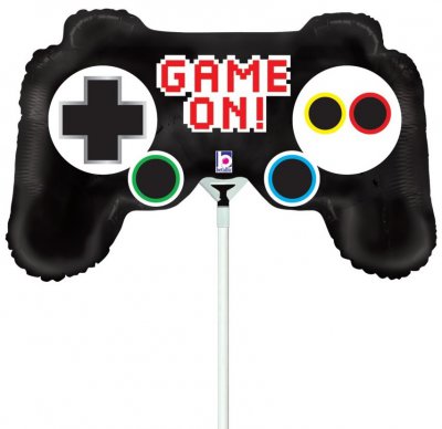 Air filled Folienballon am Stab - luftgefüllt - Game Controller - 35 cm