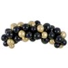 KIT für Ballongirlande 2 Meter schwarz/gold