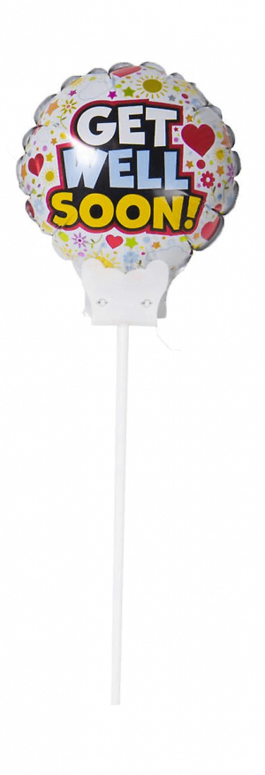 Folienballon Get Well Soon+Karte 15cm